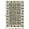 thumbnail image 3 of Casavani Block Printed Rug Traditional Carpet, Green 2x3 feet, 3 of 6