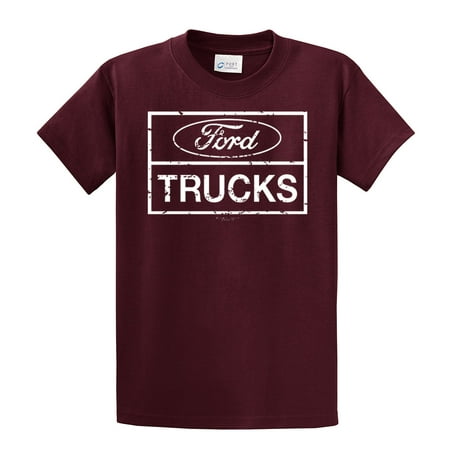 Ford Trucks Classic Square Logo Adlt T-Shirt (Best Airbrush Paint For T Shirts)