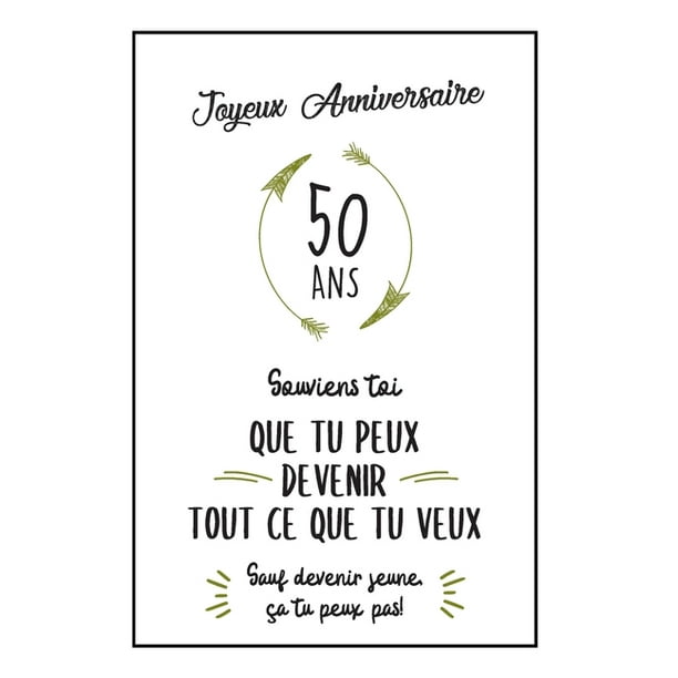 Bon Anniversaire 50 Ans Carnet De Notes Idee Cadeau Anniversaire Original Et Pratique Pour Femme Et Homme Paperback Walmart Com Walmart Com