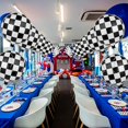thumbnail image 5 of 10Pcs Race Car Balloons, 18 Inch Checkered Balloons Foil Racing Car Balloon Black and White Checkered Balloons Sphere Checkerboard Balloon for Racing Themed Party Supply, 5 of 5