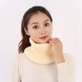 thumbnail image 4 of Reusable Scarf Women Winter Scarf Thick Knitted Warm Solid Color Windproof Elastic Anti-shrink Soft Lightweight Washable Neck Protection Heat, 4 of 8