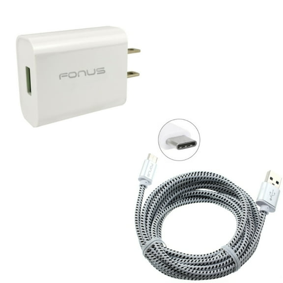 For Google Pixel 7a/7/Pro/6a - 6ft USB Cable w Quick Home Charger, Type-C Charger Cord Power, 18W USB Travel for Google Pixel 7a/7/Pro/6a Phones