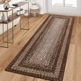 thumbnail image 1 of Gaderth 2x6 Braided Print Runner Rug For Living Room, Washable Farmhouse Rug With Non Slip TPR Backing, Low Pile Stain Resistant Carpet For Bedroom Dining Room Nursery Office, 1 of 10