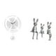 thumbnail image 5 of Reloj de pared,Reloj de pared decorativo para baño y dormitorio.,Escultura de figura,Estatua sentada Figura Escultura Adorno,Estatuas de conejos en miniatura para decoración de interiores, 5 of 8