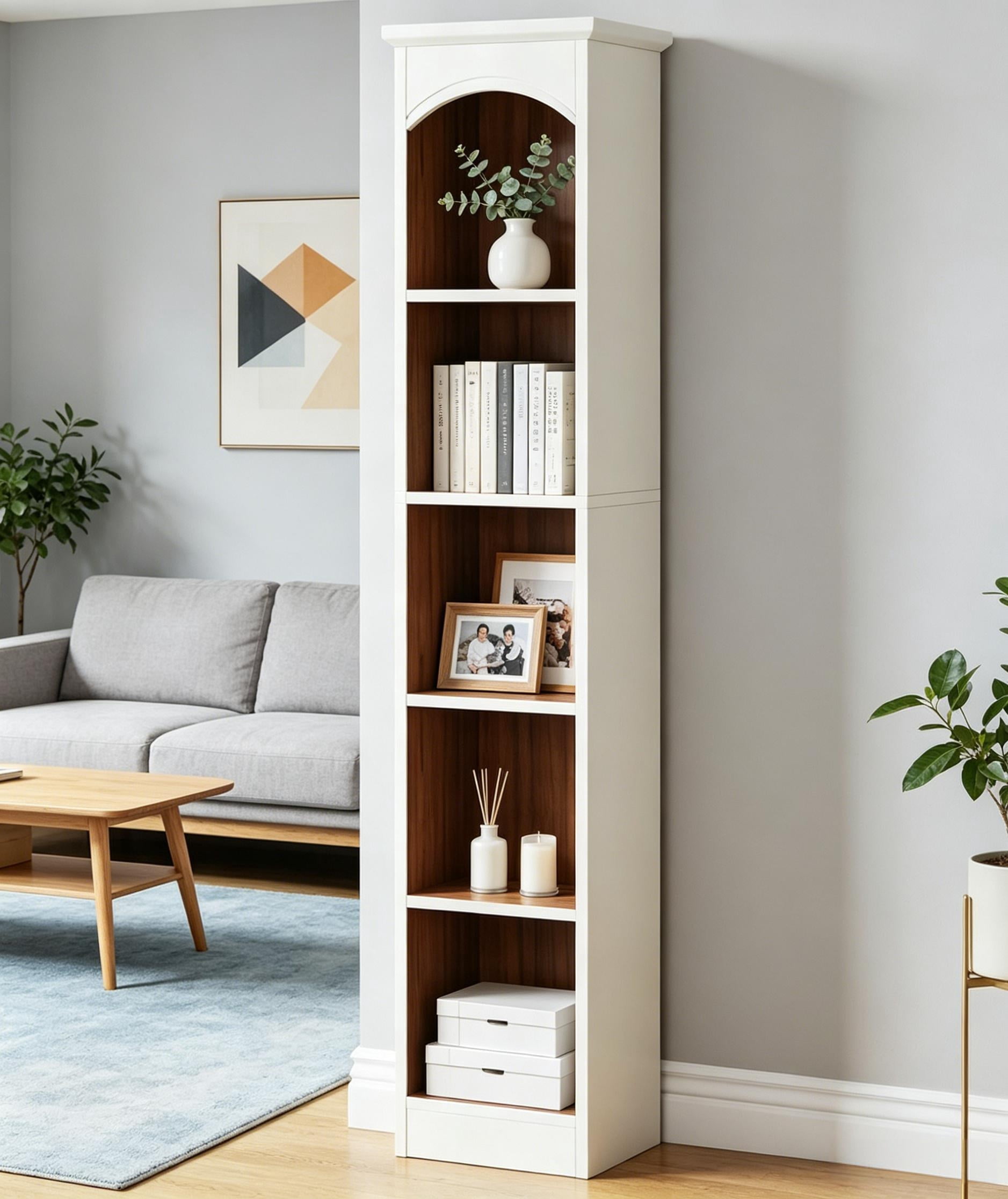 Modern Open Bookshelf, Multi-Tier Freestanding Book Storage Organizer, Sturdy Frame Display Shelf, Multipurpose Bookcase for Living Room, Bedroom, Home Office