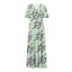 thumbnail image 5 of Puntoco Vestido De Manga Corta Con Cuello En V, Vestido De Cintura Estampado De Manga Corta Casual De Talla Grande Para Mujer Azul Claro Xl Estampado No Posicionado, 5 of 5