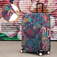 thumbnail image 4 of Purple Pioneer Flower and Paisley Pattern Luggage Cover Fashion Suitcase Cover Baggage Covers Fit 25-28 Inch Luggage (Go Travel), 4 of 5