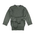 thumbnail image 1 of JOA Suéter de punto con lazo en la parte delantera para mujer, gris, pequeño, 1 of 1