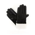 thumbnail image 5 of Isotoner Women's Ultraplush Microsuede Gloves with Sherpa Cuff, Black, L/XL, 5 of 7