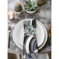 thumbnail image 2 of Blue Geometric Cloth Napkins Set of 6 Reusable Dinner Napkins, Grey Vintage Neutral Abstract Striped Art Cocktail Napkin Washable Table Napkins for Wedding/Holiday Party/Baby Shower 20"x20", 2 of 7
