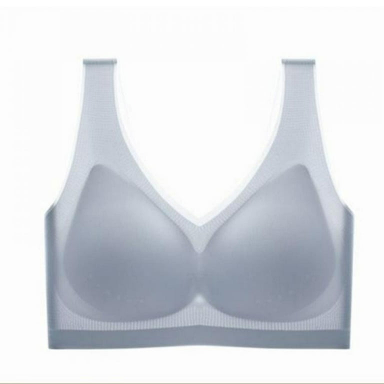 Women's Cupless Sports Bra Plus Size Push Up Underwear Ultra-thin  Breathable Bralette Underwear M-7XL 