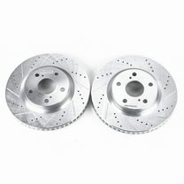 Power Stop Front Pair of Drilled and Slotted Brake Rotors JBR1127XPR