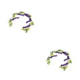 thumbnail image 3 of Wosthever Guirnalda de flores artificiales para puerta, calcomanía de falsa, tamaño compacto, accesorios de vacaciones de glicinia, suministros Type3 NO3, 3 of 6
