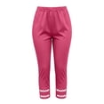 thumbnail image 5 of SAWOBUUN Womens Capri Leggings High Waisted Stretchy Cropped Pants Cutout Ankle Summer Casual Skinny Trousers, 5 of 9