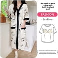 thumbnail image 2 of Ropa de dormir de maternidad de manga larga para verano, camisón ligero con almohadilla para el pecho, ropa de lactancia para mujeres embarazadas, 2 of 4