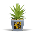 thumbnail image 1 of Painting Japanese Culture Black Fake Pineapple Flower Pot Vase Mini Decor, 1 of 3