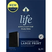 Tyndale House Publishers 21165X KJV Life Application Study Bible & Large Print Bonde RL Third Edition, Black