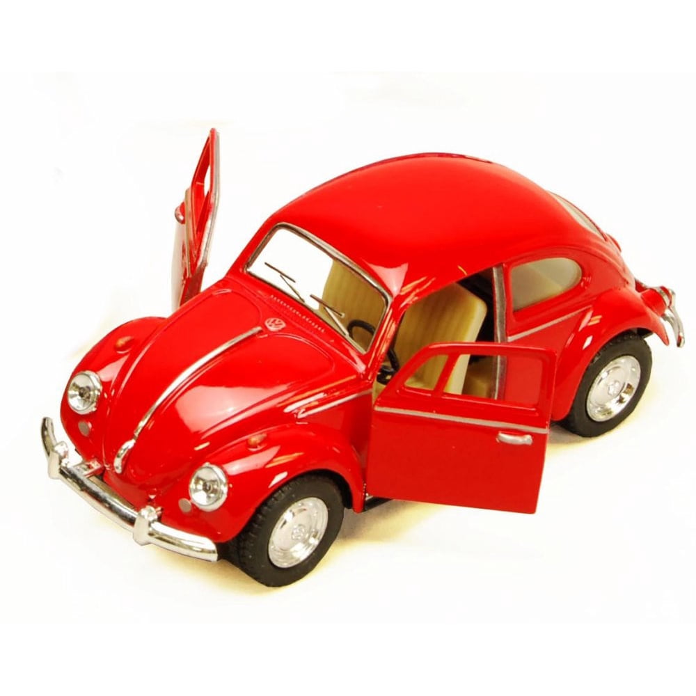1967 Volkswagen Classic Beetle, Red - Kinsmart 5057D - 1/32 scale Diecast Model Toy Car (Brand