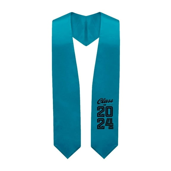 Endea Graduation Turquoise Class of 2024 Graduation Stole/Sash with Classic Tips