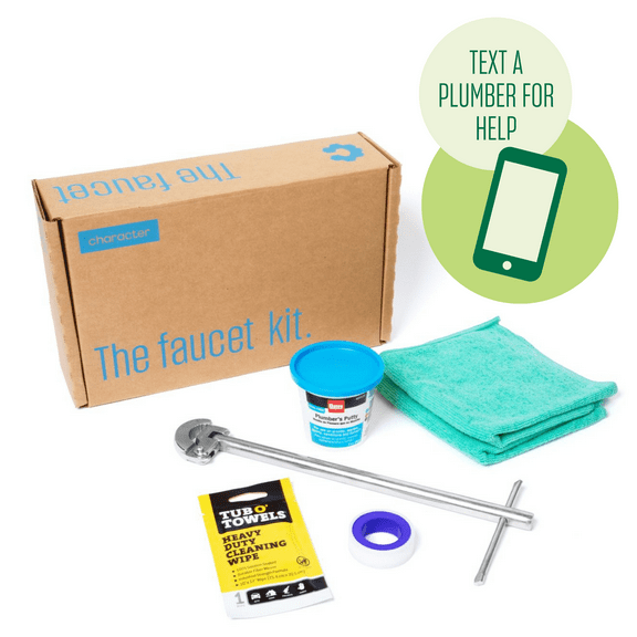 Character Faucet Installation Kit with Virtual Support, Easy to Follow Video Instructions, Basin Wrench, Plumber’s Putty and More