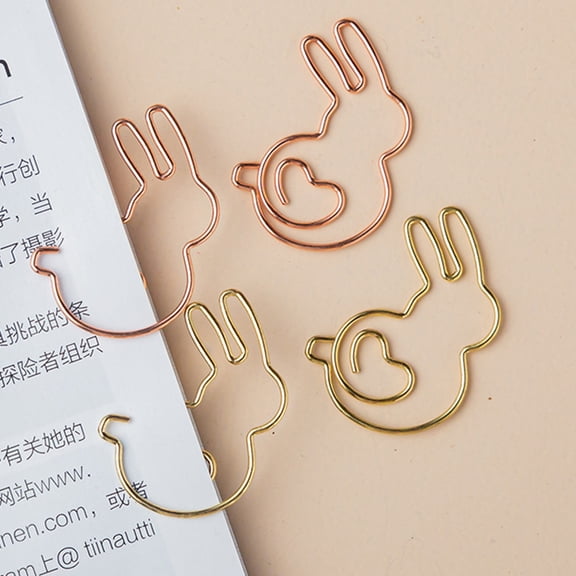 ADDHAT 30Pcs Rabbit Paper Clips Multi Function Paper Clips for Files