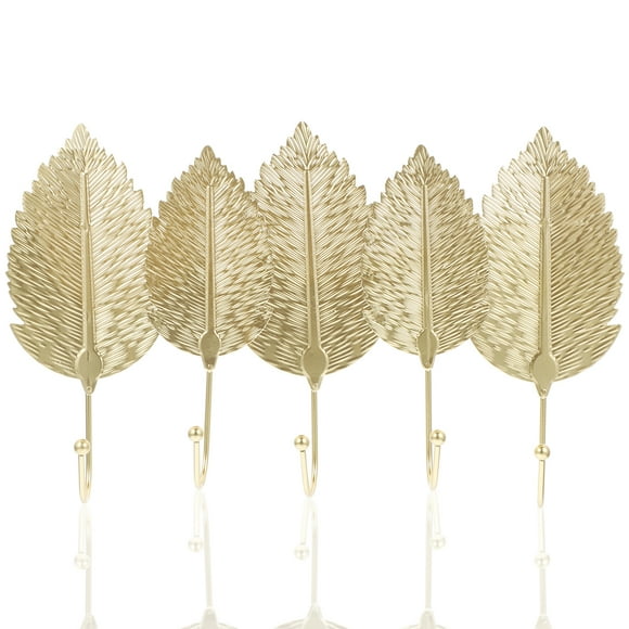 WORGEOUS Perchera en forma de hoja colgadora de pared montada en la pared colgante de servicio pesado para ropa chaqueta de sombrero ropa