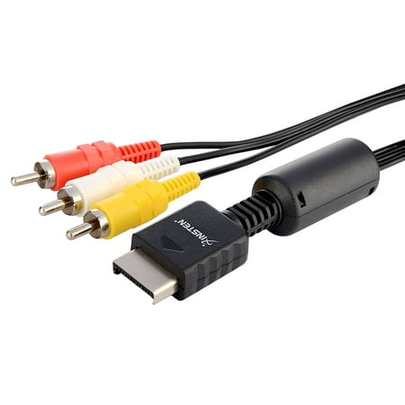 Insten Composite AV Cable For Sony PlayStation 3 / PlayStation 2 / PlayStation 1 (PS3 PS2 PS1) , 6' 6ft