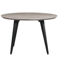 thumbnail image 7 of LeisureMod Ravenna Round Wood 47" Dining Table With Metal Legs in Sunbleached Grey, 7 of 7