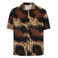 thumbnail image 5 of ZCFZJW Mens Button Down Beach Hawaiian Shirts Casual Leopard Printed Summer Short Sleeve Collared T-Shirts Trendy Regular Fit Holiday Outfit Clothes Multicolor#08 L, 5 of 5
