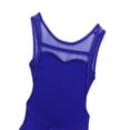 thumbnail image 5 of iEFiEL Girls Sleeveless Splice Open Back High-low Hem Ballet Dance Gymnastics Leotard Dress Blue 12, 5 of 7