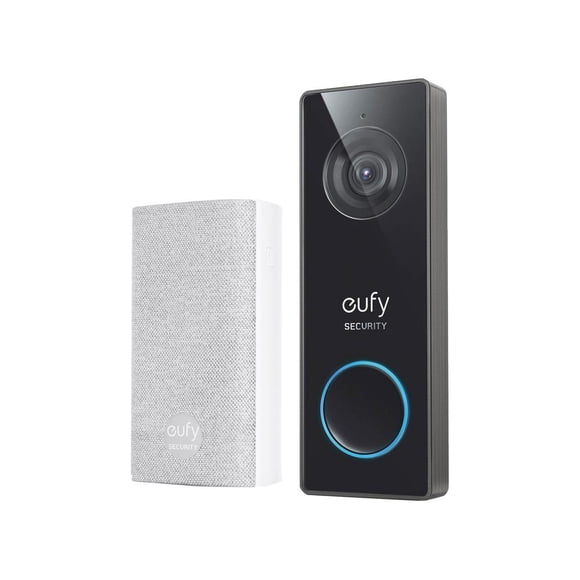 Anker eufy wired Wi-Fi 2K Video Doorbell (Wired) with 32 gb of secured local storage - Black