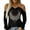 Black, variant on TSADFHJI Sweat Shirts Women Long Sleeve Plus Size Women Fashion V Neck Hollow out Heart Studded Long Sleeve T Shirts Casual Tops Xxl Black