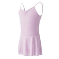 thumbnail image 4 of Virmaxy Solid Color V Neck Sleeveless Camisole Mesh Dress Backless Breathable One Piece Ballet Dance Dress for Practice and Performance, 3-15Y, 4 of 9
