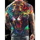 thumbnail image 2 of Camiseta con estampado gráfico de tigre colorido para hombre de talla grande para verano, camisetas casuales de manga corta a la moda para hombres grandes y altos, 2 of 5