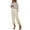 Beige, variant on Wdgfv Women's Sequin Wide Leg Pants Fashion Sequins Elastic Waist Wide Leg Casual Trousers for Everyday Comfort and Style White S