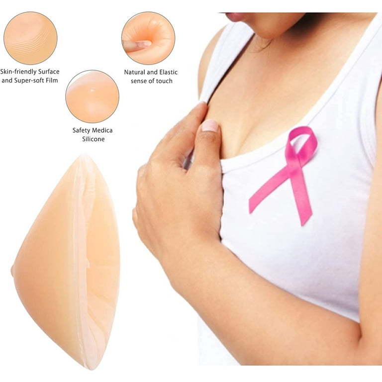 Silicone Breast Form Triangle Mastectomy Prosthesis Bra Pad Enhancer 1  Piece DD Cup 600g