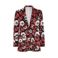 thumbnail image 3 of Uorisanigo Red White Roses Casual Blazer for Men One Button Breathable Mens Casual Blazers Regular Fit Long Sleeve Breathable Sport Coats Stretch Stylish for Men Size 2XL, 3 of 6