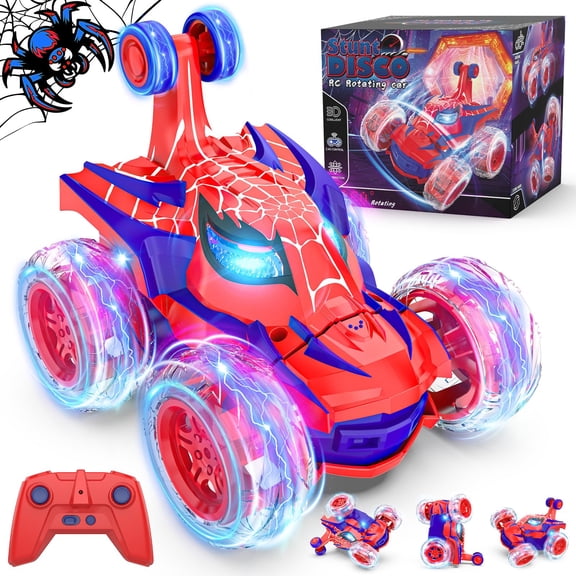 Coche de control remoto Mafbeanl Stunt con rotación de 360° con luces