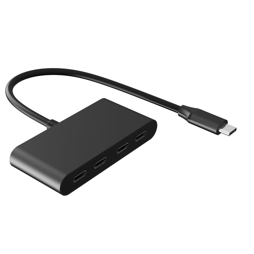 Zeiwohndc USB C Hub for Laptop 4 Ports Type C Splitter Data Transfer Only Aluminum Alloy