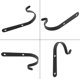 thumbnail image 4 of Juego de 10 ganchos para colgar cestas, ganchos de hierro para colgar en la pared, ganchos curvados hacia arriba para colgar plantas, comederos para pájaros y linternas (2,8 x 1,6 pulgadas), 4 of 4