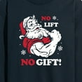 thumbnail image 3 of Instant Message - Santa No Lift No Gift Christmas - Men's Long Sleeve T-Shirt, 3 of 6