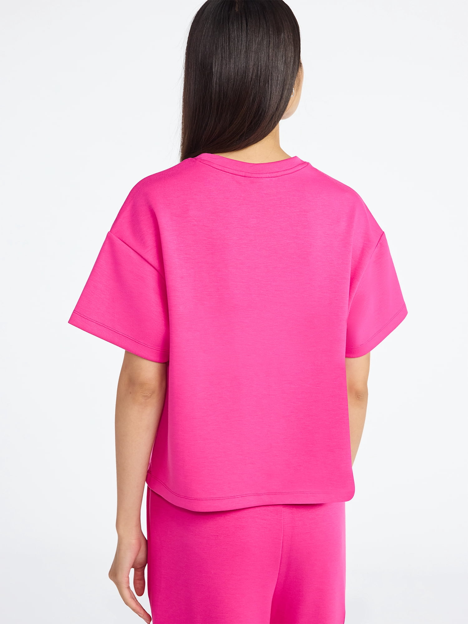 Scoop Women's and Women's Plus Scubaknit Tee with Short Sleeves, Sizes XS-4X