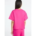 thumbnail image 4 of Scoop Women's and Women's Plus New Scubaknit Tee with Short Sleeves, Sizes XS-4X, 4 of 6