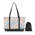 thumbnail image 7 of FORMRS Canvas Laptop Tote Bag for Women with 15.6" Computer Compartments Shoulder Handbag, Small Pink Pattern, 7 of 7