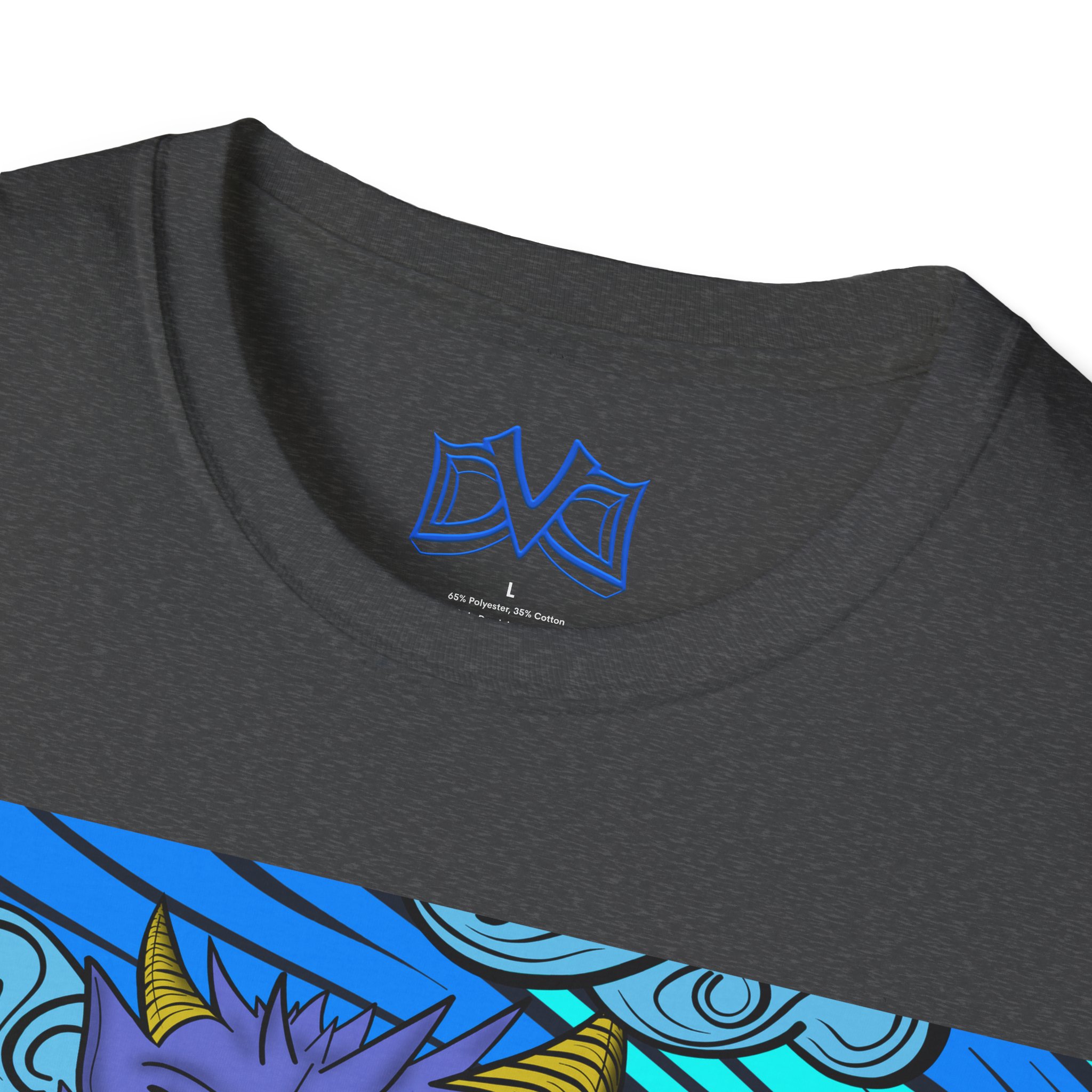 Dragon of Elements Skate n' Surf wear hand drawn, unisex soft-style t-shirt
