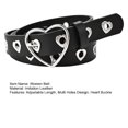 thumbnail image 7 of Dujiujun Women Jeans Belt Heart-Shaped Buckle Hollow Decorative Belt Adjustable Length Multi Holes Design Faux Leather Waistband, 7 of 7
