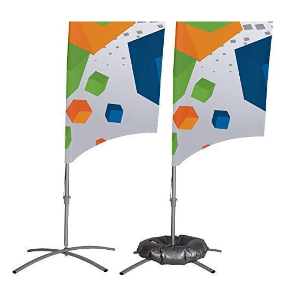 Vispronet Cross Base for Feather Flag, 23in x 23in Foldable Steel Base