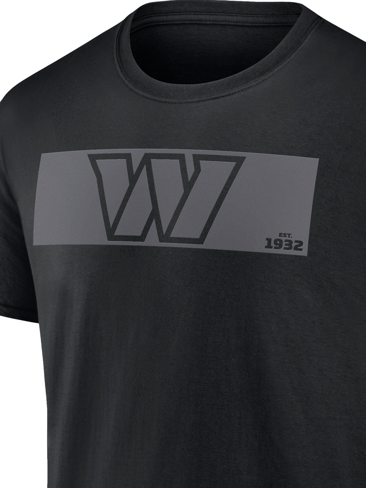 NFL Washington Commanders Men's Cotton Black Short Sleeve T-Shirt
