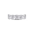 thumbnail image 2 of Diamond Princess 14kt White Gold Womens Round Diamond Contoured Symmetrical Band Ring 3/8 Cttw, 2 of 4