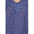 thumbnail image 6 of Sakkas Charolette Embroidery And Seqiun Accents Blouse - Navy - Plus Size, 6 of 6